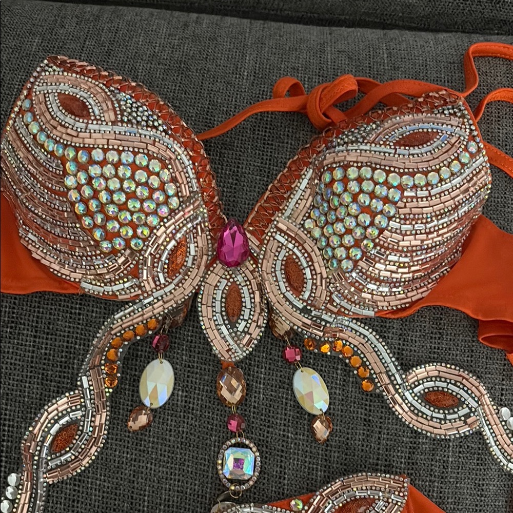 Beaded Bikini Costume top with accessories